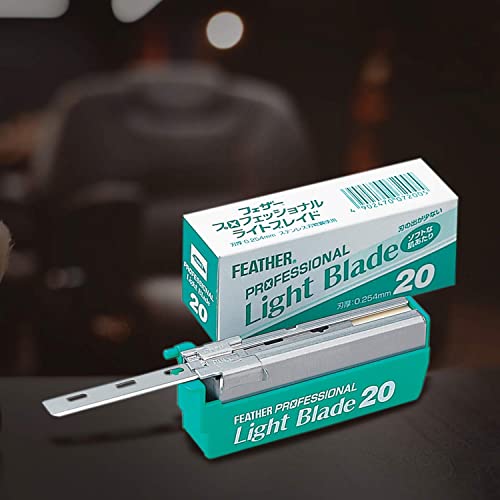 Feather Artist Club ProLight Razor Blades - (5 Pack of 20) - Single Straight Edge Razor Blade Refills for Shaving - For Men, Women, & Barbers