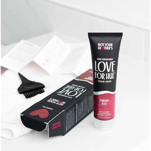 Not Your Mother's Love For Hue Semi-Permanent Hair Color Cream, Cherry Kiss, 4.5 fl oz / 133 ml