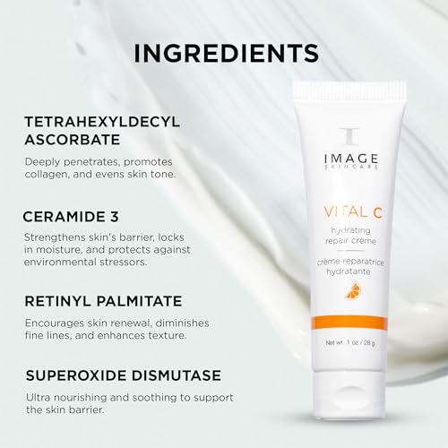 IMAGE Skincare, VITAL C Hydrating Repair Cr?me, Face Night Cream with Hyaluronic Acid, Discovery Size, 1oz