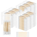 Demissle 120 Pack Cotton Swabs Travel Size, 10 Pcs Per Pack Individually Wrapped Cotton Swab Double Tipped Wooden Sticks for Ear Make up Hotel Toiletries Essentials Supplies