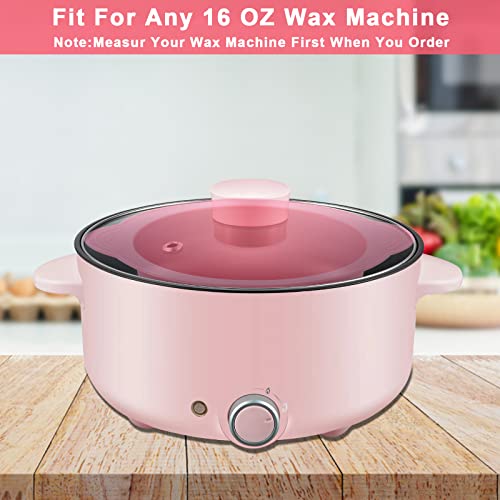 2Pcs Wax Pot Liner,Silicone Wax Warmer Liner with 2 Pcs Wax Sticks, Non-Stick Wax Pot Silicone Bowl Replacement,Reusable Wax Melt Liners Wax Warmer Liner Bowl for Hair Removal