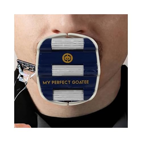 Goatee Shaper Template - Beard Shaping Tool & Guide for Men - Adjustable Goatee Trimming Stencil for Perfect Symmetrical Goatee Every Time | My Perfect Goatee