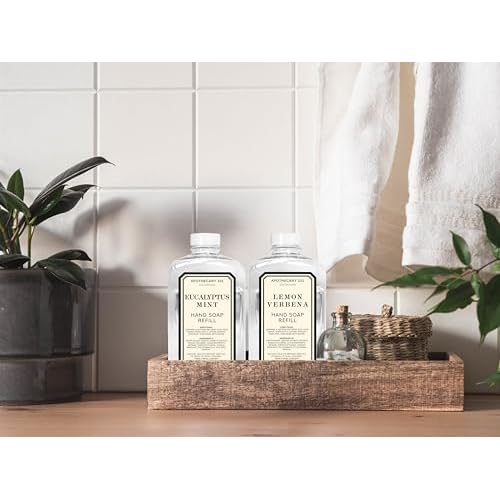 Apothecary 101 Collections | Hand Soap Refill | Home and Body Company | 78oz x 2 | Lemon Verbena & Eucalyptus Mint