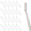 Facial Razor Replacement Blades Compatible with Tweezerman Stainless Steel Facial Razor (20 Count)