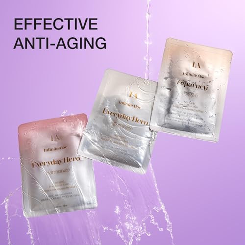 InfiniteAloe Biocellulose Fiber Face Mask, Everyday Hero Illuminate Brightening Face Mask