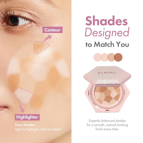 Blending Cushion 4-in-1 Korean Cushion Foundation with Italian Caviar, Collagen & Hyaluronic Acid - 12HR Long Lasting, Hydrating & Age-Defying Makeup Concealer 0.44 oz (#21 Light Beige)