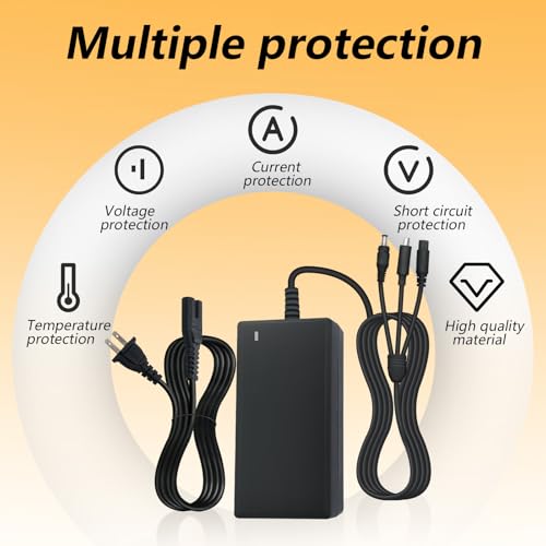 42V 2A 3 in 1 Charger with 3 Connections for Lithium Battery Charging and Vacuum Cleaner Charging Compatible with Jetson Swagtron Gotrax Swagway Razor