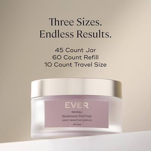 EVER Reveal 60-Pad Refill Biomimetic Peel Pads with LSR10 ? Daily Exfoliating Treatment (Azelaic + Caviar Lime)