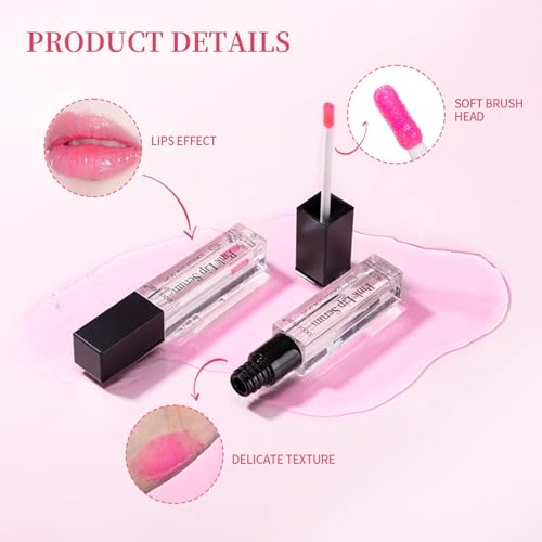 Magic Color Changing Lip Gloss, Pink Magic Mood Lipstick Hydrating Lip Glow Oil Lip Tint Lip Inks Stain Lip Balm Not Greasy Transparent Plumping Lip Serum for Women Girls Lip Care Products