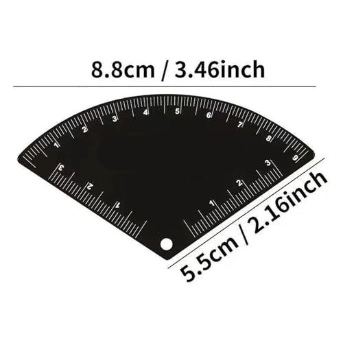 Hairstroke Brow Mapping Ruler ? Reusable Acrylic Eyebrow & Eyeliner Arch Stencil Template, 1-Minute Fast Drawing Guide Tool for Precise Brow Shaping and Tattoo Design (Kit-6)