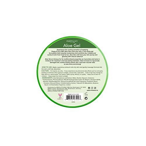 Absolute New York Poppy & Ivy Aloe Gel, Lightweight and Non-Greasy, Hydrating, Soothing and Cooling Relief
