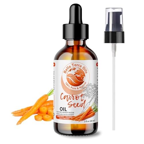 Bella Terra Oils - Organic Carrot Seed Oil 2oz - Enriched with Carotene & Essential Nutrients, Elevate Your Skin Care Regimen with This Luxurious Oil