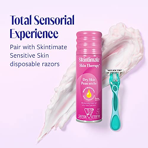 Skintimate Skin Therapy Dry Skin Shave Gel for Women, 6 Pack | Skintimate Shaving Cream for Women, Womens Shaving Cream, Shaving Foam, Womens Shave Gel, Pack of 6, 7oz each