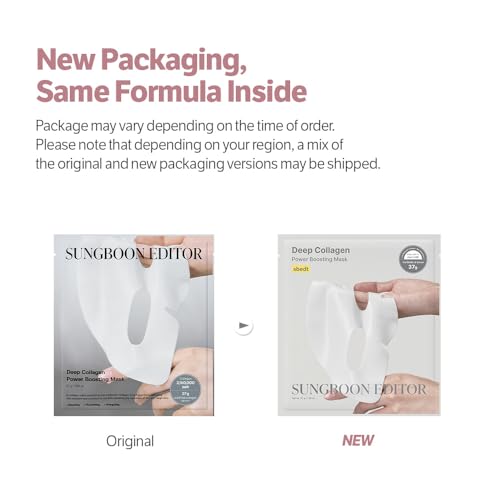 SUNGBOON EDITOR Deep Collagen STARTER KIT, Colllagen Face Mask for Anti Wrinkle, Firming & Soothing Care, Korean Skincare Trial Set for Women & Moms, Skincare Gift Sets for Mom