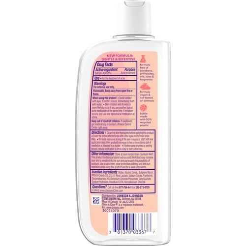 Clean & Clear Essentials Oil-Free Acne Toner, 2% Salicylic Acid Acne Treatment, Gentle Facial Toner for Pimples Cleanses Pores to Clear & Remove Blackheads, Fragrance Free, 8 fl. oz (Pack of 2)