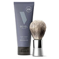 Shaving Brush and Shaving Cream Bundle by Bevel - Includes Vegan Hair Brush and Shaving Cream for Men, Works with Safety Razor, Prevents Razor Bumps
