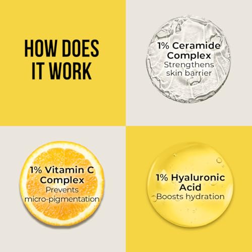 Dr. Sheth's Ceramide & Vitamin C Long lasting Sunscreen SPF 50+ PA++++ | Water & Sweat-Resistant | Non-Greasy & Quick-Absorbing | For Women & Men | 50g