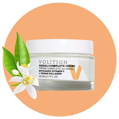 Volition Beauty Neroli Complete Cr?me with Vitamin C + Vegan Collagen - Face Moisturizer for Normal to Combination Skin | Balances Oiliness, Calms Blemishes, Minimizes Wrinkles & Soothes Redness