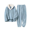 Gihuo Women' s Fluffy Pajamas Set Fleece Pullover Pants Loose Plush Sleepwear 2 Piece Pjs Set Warm Loungewear Fuzzy