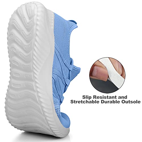 Feethit Womens Slip On Running Shoes Non Slip Walking Shoes Lightweight Gym Workout Shoes Breathable Fashion Sneakers