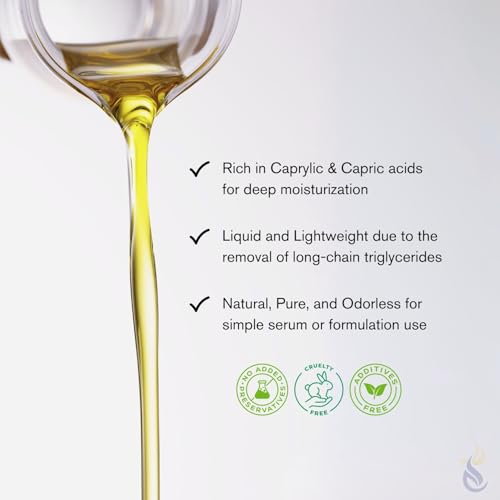 ClearLee Fractionated Coconut Oil MCT - Cosmetic Grade Natural & Pure Oil for Massage, Body, Hair, Skin, Face, Nail, Spa, Aromatherapy Carrier for Essential Oils, Soap Making, Serums & more (64 oz)