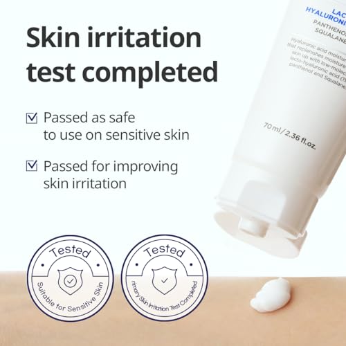 DERMATORY Hyal Shot Barrier Cream B5 (70ml) | Replenishing Daily Moisturizer for Sensitive Skin, 100-Hour Hydration, Irritant-Free, Improves and Smoothes Skin Texture, Non-Fragrance Formula
