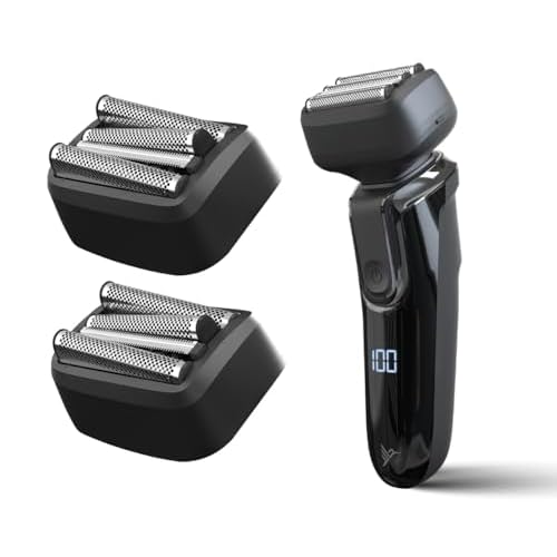 HUMMINGBIRD MK7 Premium Face Shaver, Four Blade Foil Shaver, Electric Razor for Men, Cordless USB-C Rechargeable Waterproof Foil Face Shaver with Two Additional Magnetic Replacement Blades