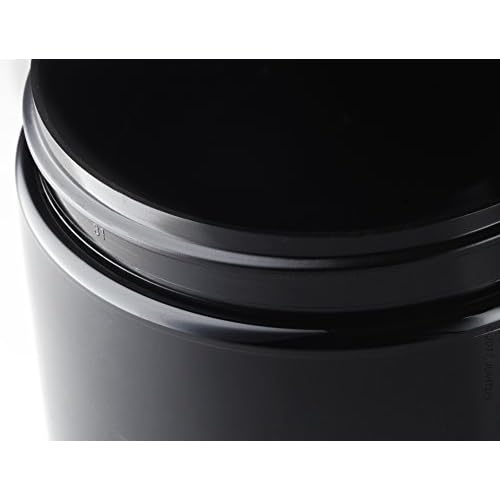Black PET Plastic (BPA Free) Refillable Low Profile Jar - 8 oz (12 Pack)