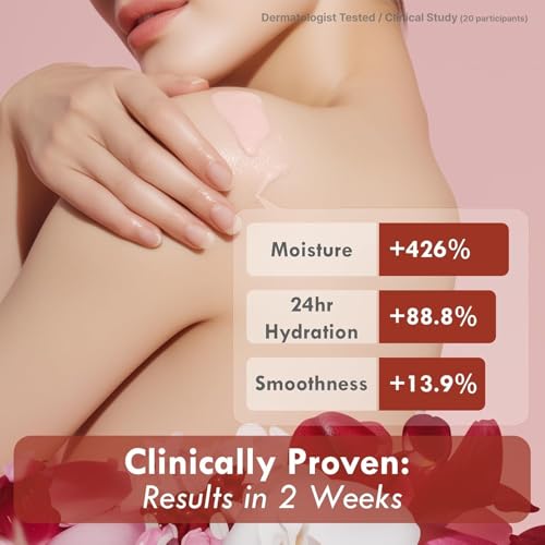 Korean Red Bean Body Lotion - 24-Hour Hydrating Moisturizer for Dry Skin with Peptides & Hyaluronic Acid for Smooth Sensitive Skin Women & Men - Vegan & Cruelty-Free - 8.45 fl oz