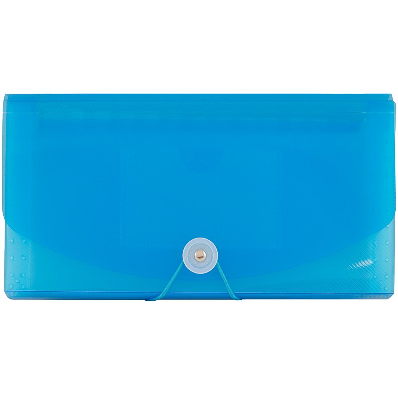 Blue 13-Pocket Expanding File Folder for Documents and Receipts