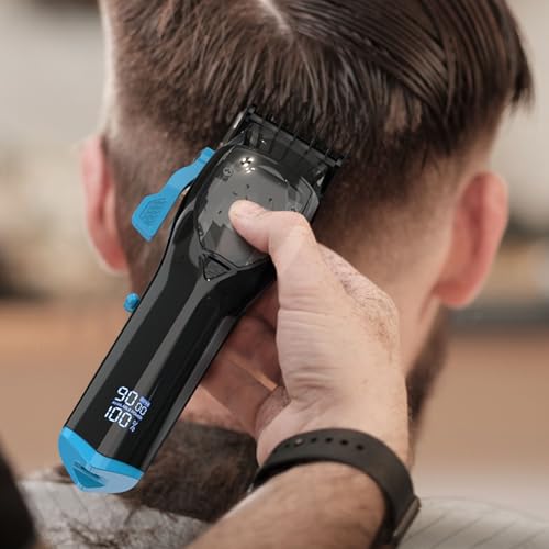 HUMMINGBIRD MK10 Pro Series Hair Clippers ? 9,000 RPM Brushless Motor, DLC Blade, Cordless USB-C Rechargeable, Super Torque, Professional Barber Clippers, Haircut Kit, Includes Barber Cape & Comb