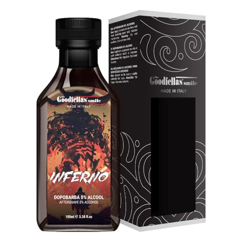 The Goodfellas' smile Soothing Alcohol-Free Aftershave Splash/Tonic, Made in Italy, 100 ml, 3.38 oz (Inferno)