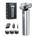 Electric Razor for Men£¬10,000RPM High-Speed Motor, IPX8 Waterproof, USB Fast Charging, Quick Charge & Travel Lock,Upgrade Icy Gray