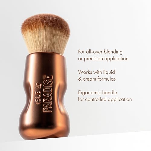 Isle of Paradise Face + Body Bronzing Brush, Dense Kabuki Brush, For Contouring & Defining, Use With Self-Tan, Bronzer & Body Makeup, Seamless Application, Professional Finish, 1 Count