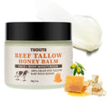 Beef Tallow for Skin, Beef Tallow and Honey Balm, Unscented Grass-Fed Beef Tallow & Raw Wild Honey Balm, All-Natural Moisturizer Hydrating Nourishing for Face & Body - 2 oz