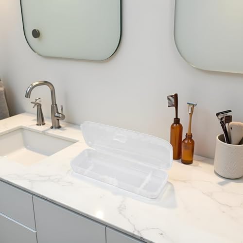 Transparent Shaving Box for Shaver Razor,Razor Protector Plastic Box Cover Container Storage for Manual System, Men Shaving Accessories