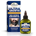 Difeel Mens Ultra Growth Basil and Castor Beard Oil 2.5 oz. - Natural Beard Oil for Hair Growth