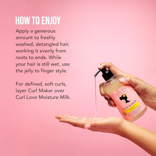 Camille Rose Curl Maker, Smoothing and Nourishing Curly Hair Gel with Aloe, for All Hair Types and Textures, 12 fl oz