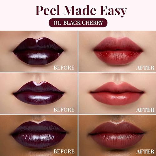 Peripera [Bundle] PEEL OFF LIP STAIN 01 BLACK CHERRY + INK GLASTING LIP GLOSS 06 MADE IT