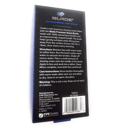 JDW, PREMIUM SHAVE BRUSH 100percentage NATURAL BOAR BRISTLES BLADE