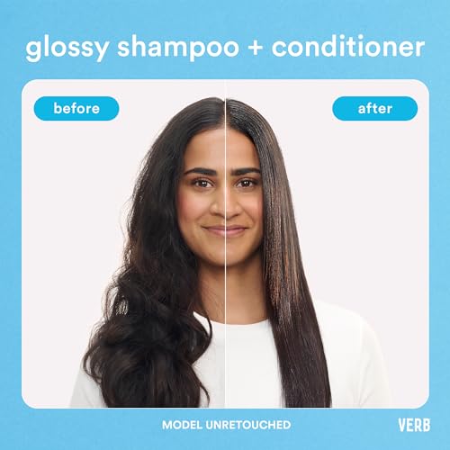 VERB Glossy Shampoo ? Cleanses + Adds High Shine for Thick to Coarse Hair ? Vegan, No Parabens or Harmful Sulfates