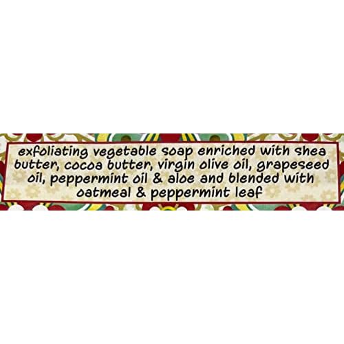 Peppermint and Aloe Shea Butter Soap, Set of 3 Bars, 6.4 Ounces Each