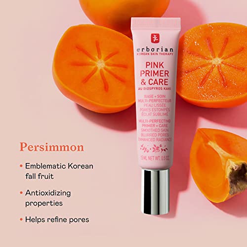 Erborian Pink Primer & Care, Multifunctional Pore?Blurring Cream & Hydrating Rosy Makeup Base, Moisturizing and Smoothing Effects, Korean Skincare