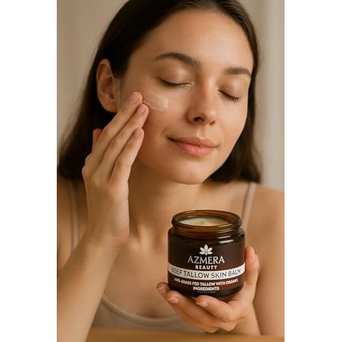 100% Grass-Fed Beef Tallow Balm, Manuka Honey MGO 263+, Organic Beeswax & Olive Oil, Beef Tallow for skin,Handmade Moisturizer for Dry Skin, Eczema Relief, & Healing Skin(2oz)