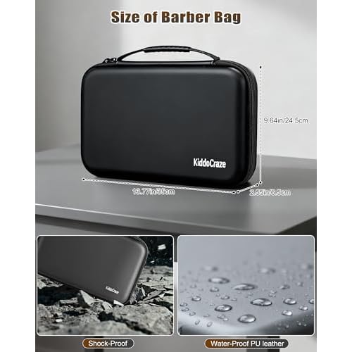 Barber Bags for Hair Clippers and Supplies, Hair Cutting Barber Case Supplies Organizer, Hair Trimmer Organizer for Men Razor Guard Grooming Kits (Case Only)