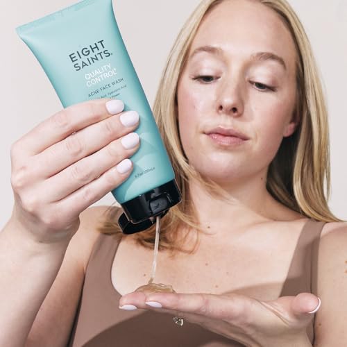 Eight Saints Quality Control Acne Face Wash, Natural & Organic, Reduce Acne and Prevent Future Breakouts, 2% Salicylic Acid, 6.7 Ounces