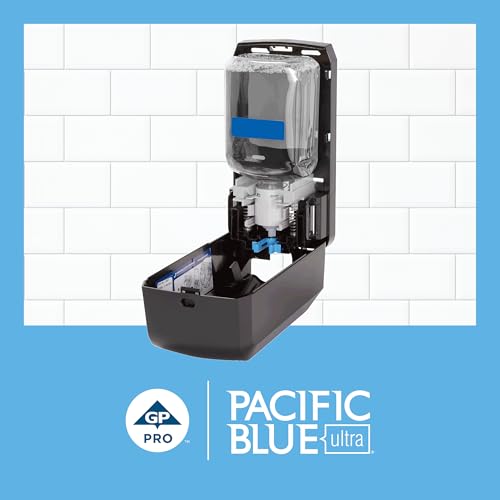 Georgia-Pacific-43822 Pacific Blue Ultra Antimicrobial Foam Soap Refills for Automated Touchless Soap Dispenser, Dye & Fragrance Free, 3 Bottles/Case