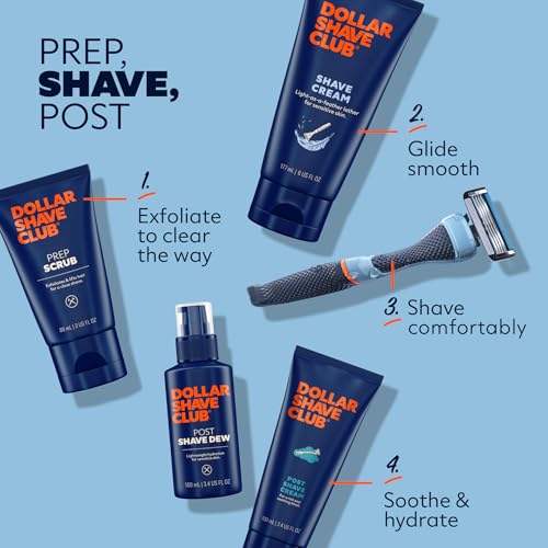 Dollar Shave Club | Shave Cream 6 ounce | Hydrating Shaving Cream for Sensitive Skin,(Pack of 4)