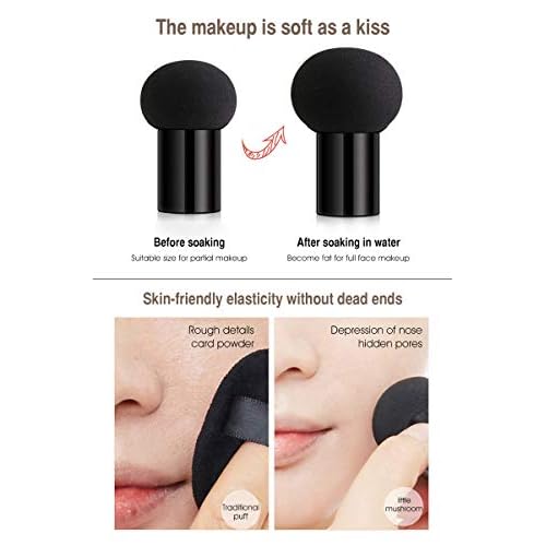 Air Cushion CC Cream Moisturizing Concealer Mushroom Head Brush Waterproof Makeup Foundation Moisture BB Cream for Women Girls (flower)