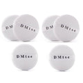 DMtse Set of 6 Round Velour Powder Puff Soft in White